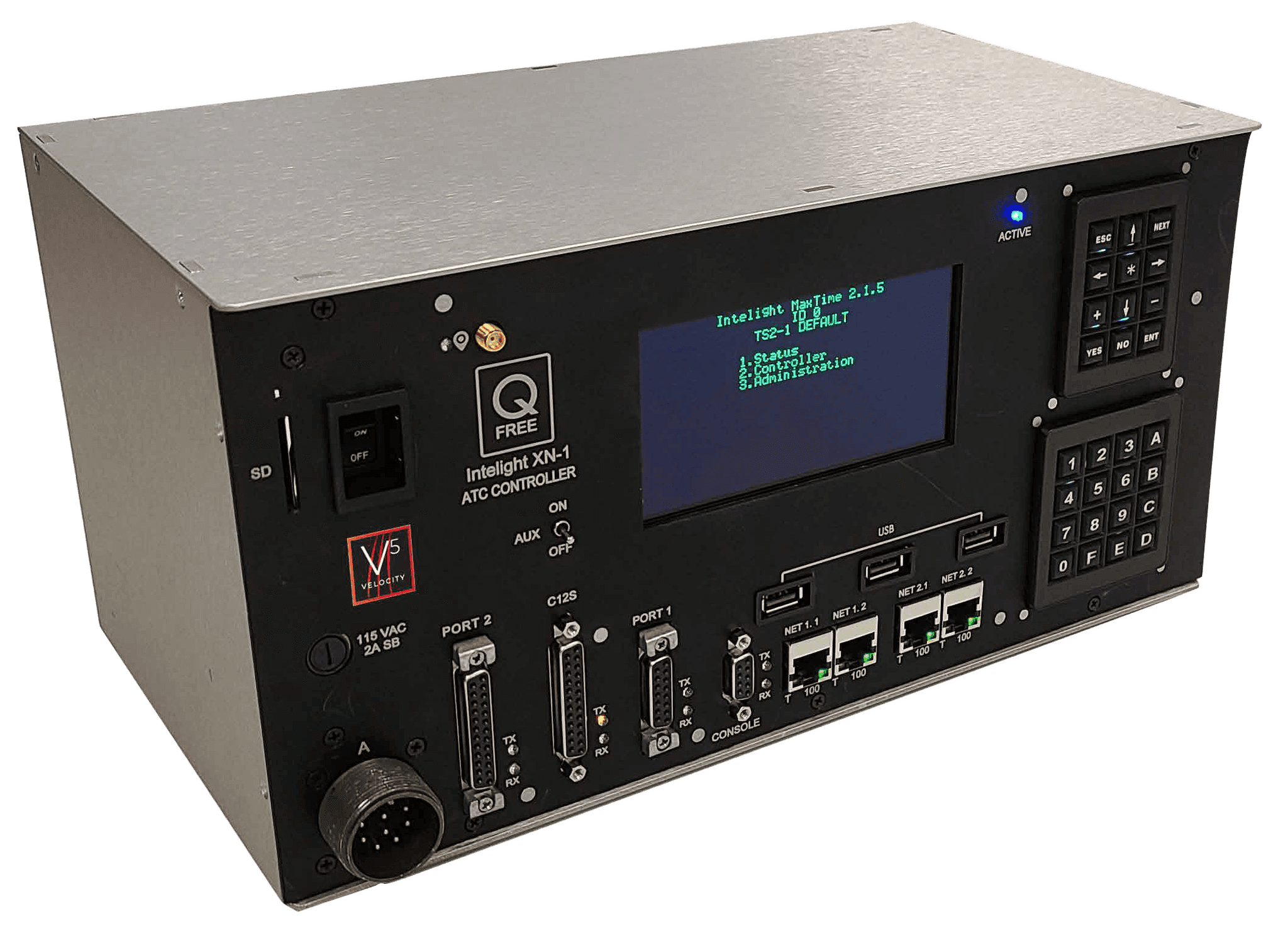 Q-Free XN-1 NEMA traffic signal controller for intersection management