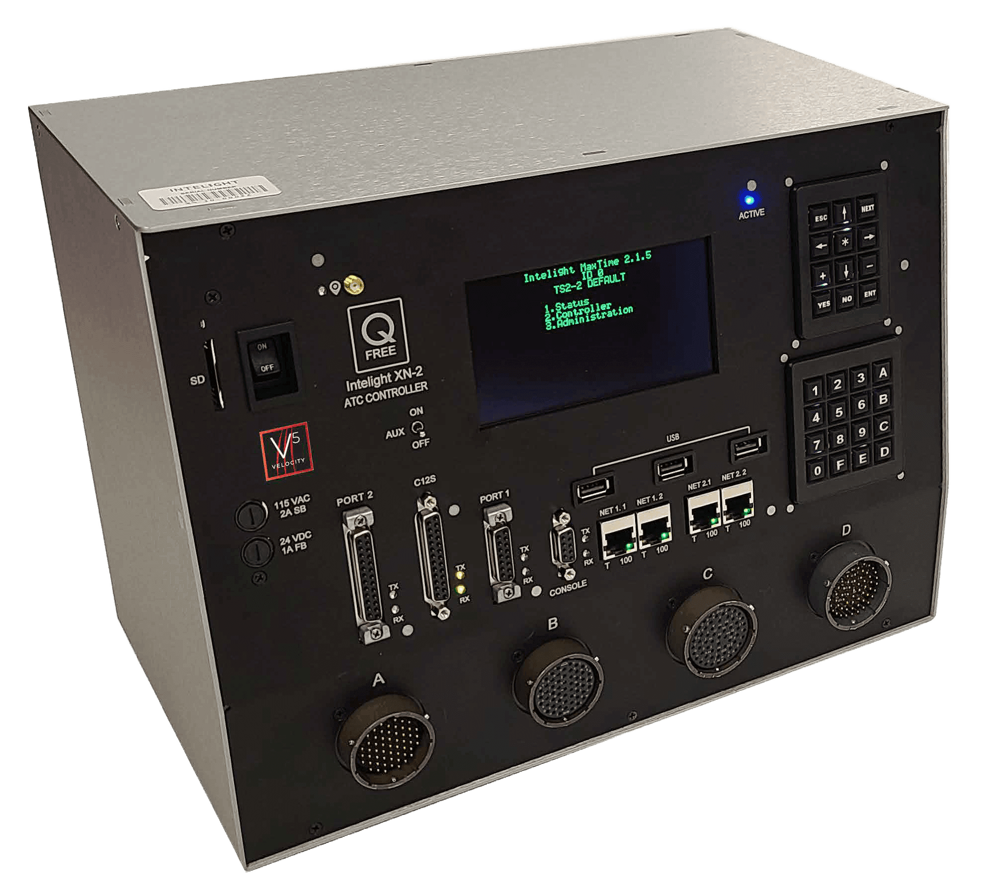 Q-Free XN-2 NEMA traffic signal controller for dual-ring intersection management