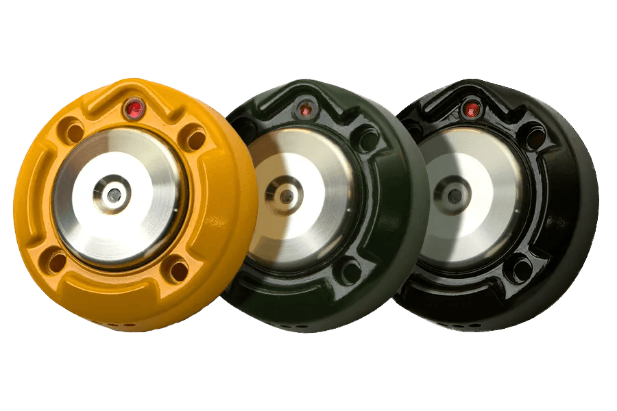 Polara Bulldog accessible pedestrian push button for crosswalk activation