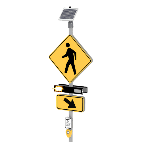 Carmanah R920-MX connected rectangular rapid flashing beacon for enhanced pedestrian safety