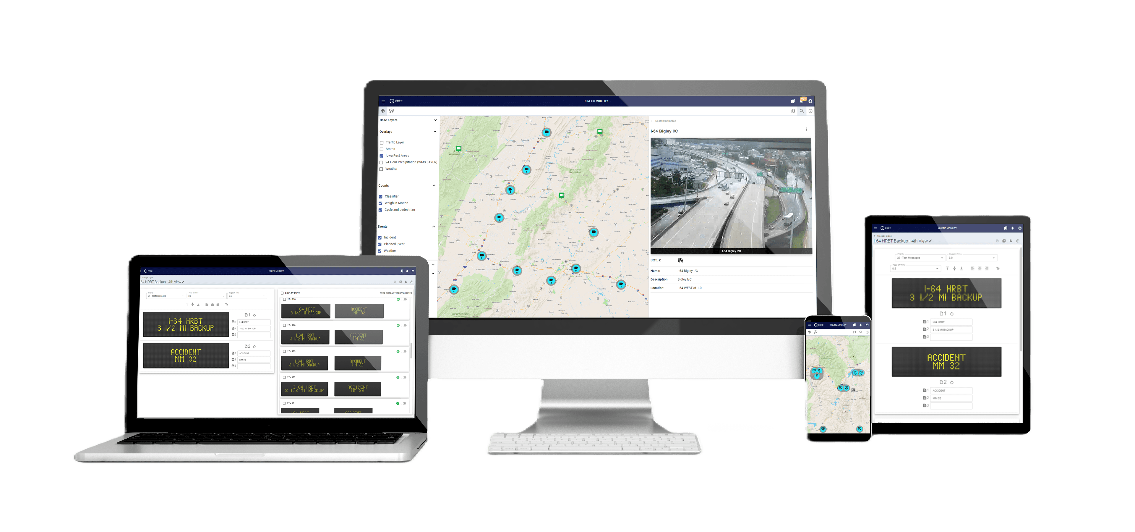 Q-Free Kinetic Mobility central traffic management system for intelligent transportation