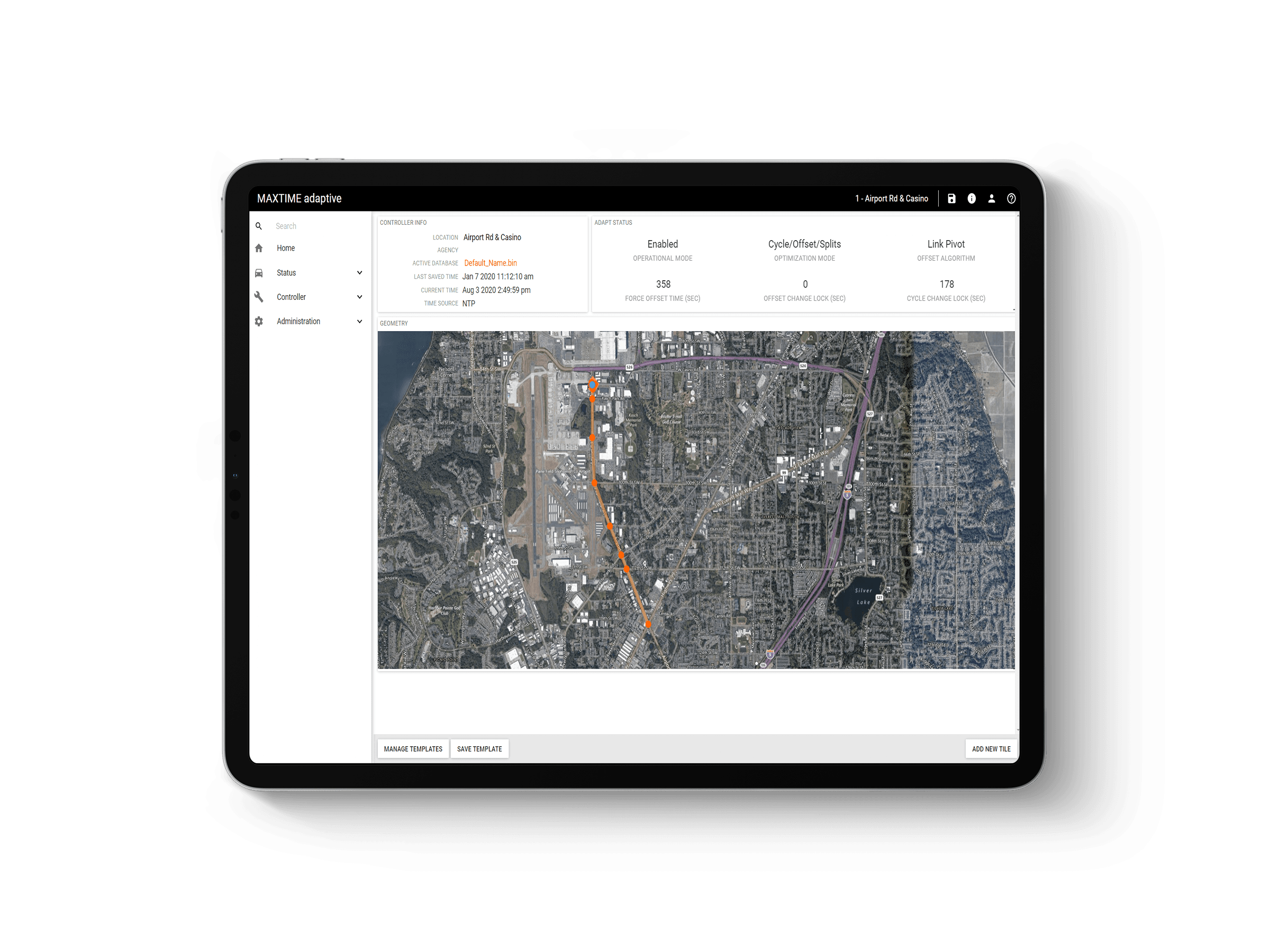 Q-Free MaxTime Adaptive traffic signal control software for intelligent intersection management